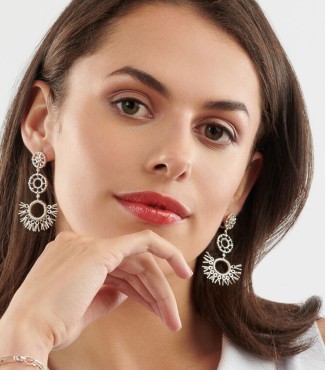 Gold and Diamond Earrings