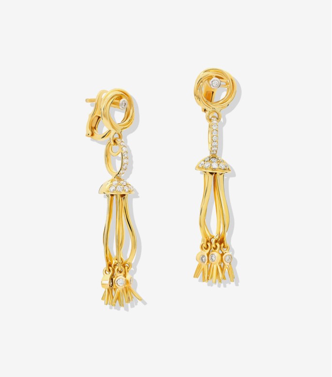 Gold and Diamond Nose Ring