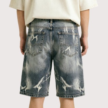 Vintage Flame-Print Shorts