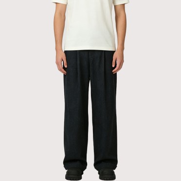 Drapey Loose-Fit Trousers with Multiple Pleats