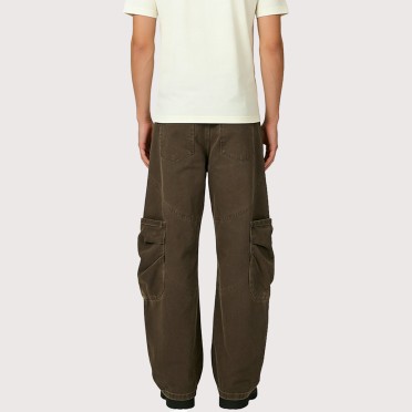 Large-Pocket Patchwork Cargo Pants