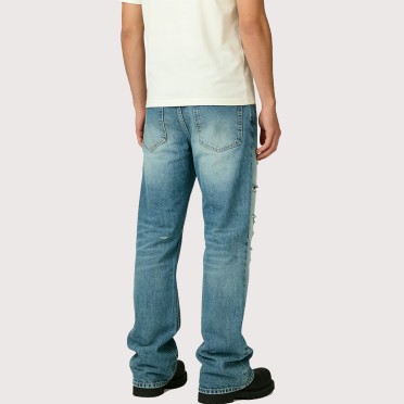 Men's Vintage Patchwork Washed Trousers