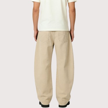 Khaki Pleated Casual Trousers