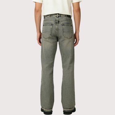 Loose-Fit Vintage Trousers with Distressed Edges