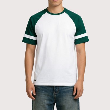 Crew Neck Color-block Quick-Drying Short-Sleeve Top