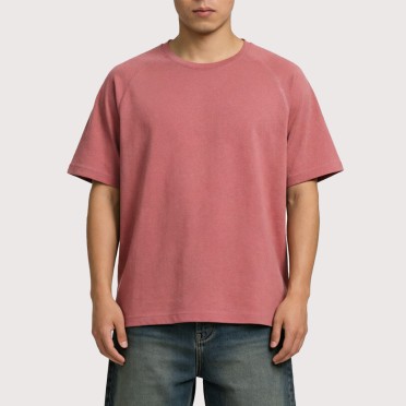 Men's Soft Cotton Crew Neck Short-Sleeve Shirt