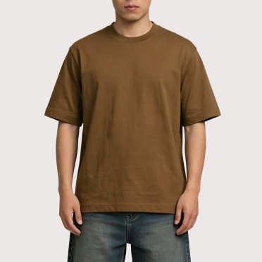 Retro Solid-Color Casual T-Shirt