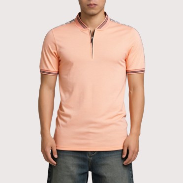 Color-Block Patchwork Casual Short-Sleeve Top