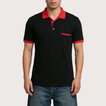 Classic Lapel Short-Sleeve Casual Polo Shirt