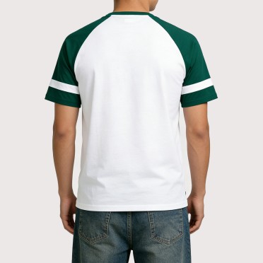 Crew Neck Color-block Quick-Drying Short-Sleeve Top