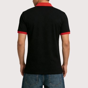 Classic Lapel Short-Sleeve Casual Polo Shirt