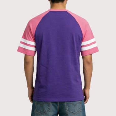 High-Quality Raglan-Sleeve Spliced Athletic T-Shirt