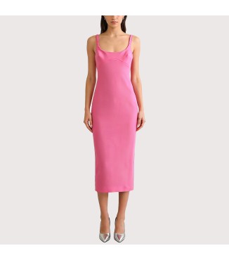 Chic fitted sleeveless A-line dress