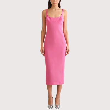 Chic fitted sleeveless A-line dress