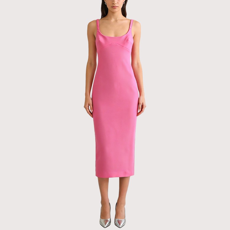 Chic fitted sleeveless A-line dress