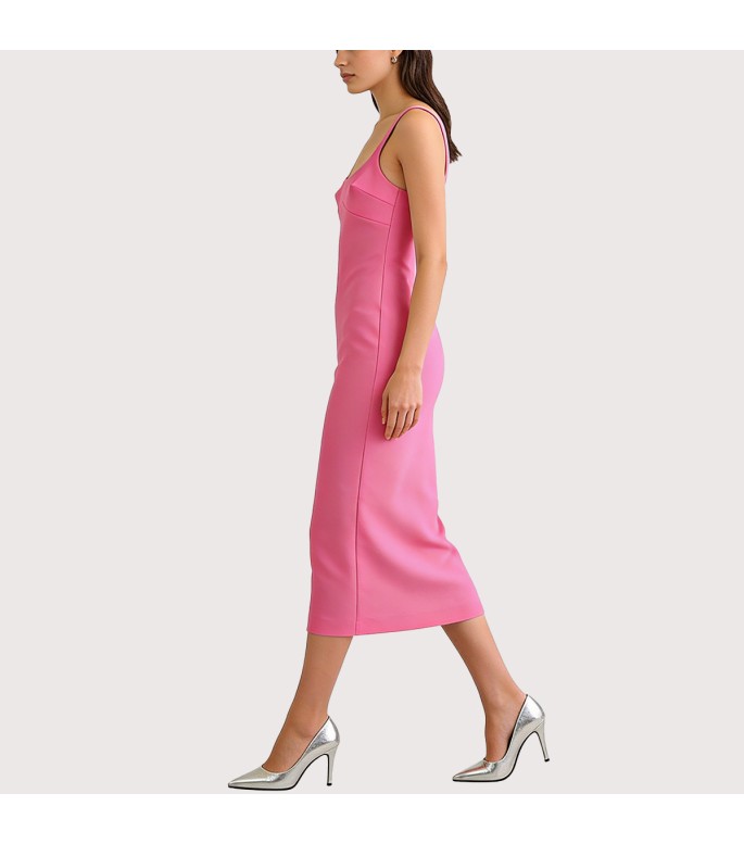 Chic fitted sleeveless A-line dress