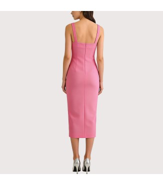 Chic fitted sleeveless A-line dress