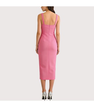 Chic fitted sleeveless A-line dress