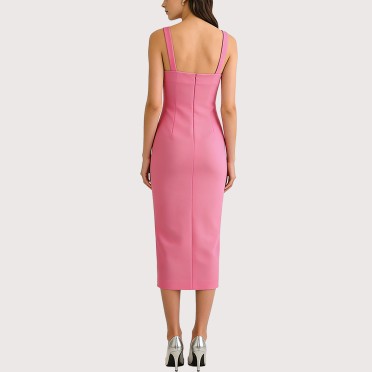 Chic fitted sleeveless A-line dress