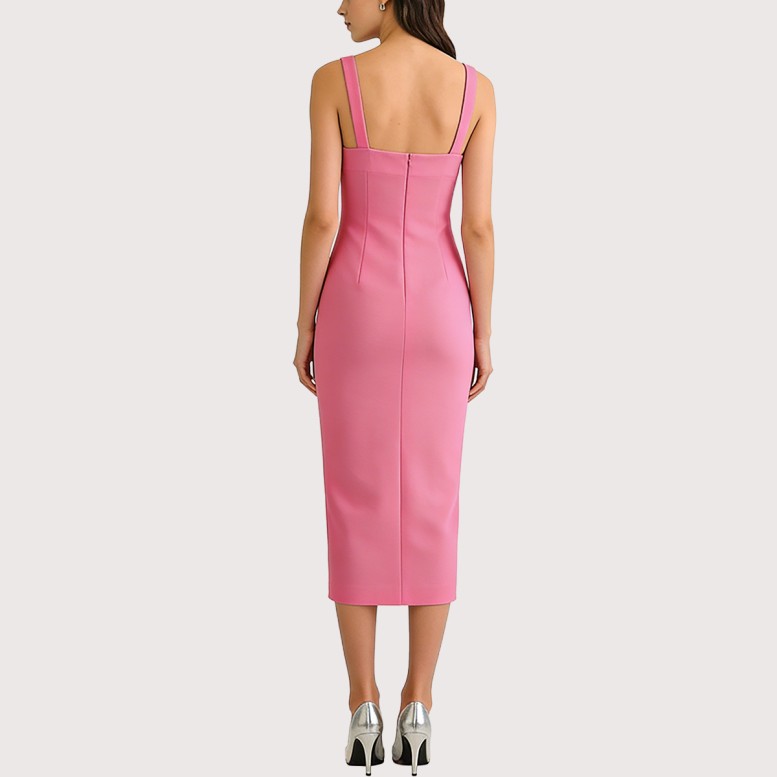 Chic fitted sleeveless A-line dress