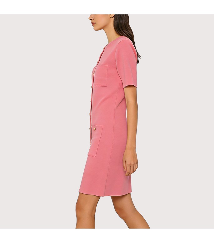Chic Knitted Button Dress