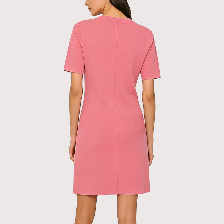 Chic Knitted Button Dress