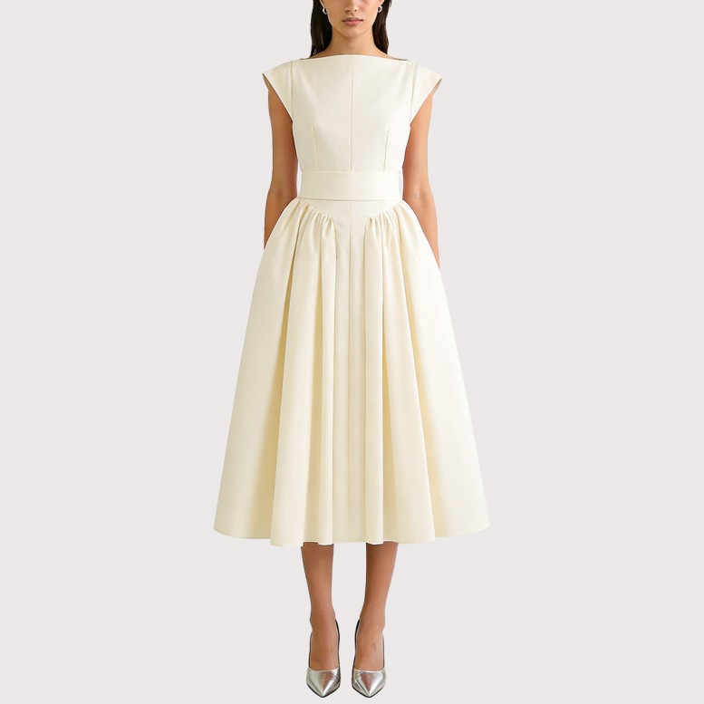 Chic mesh patchwork strapless dress