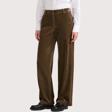 Mid-rise printed flared pants