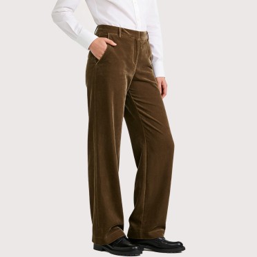 Mid-rise printed flared pants