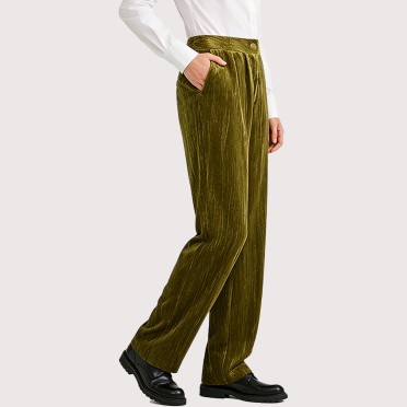 French-style loose-fitting casual trousers