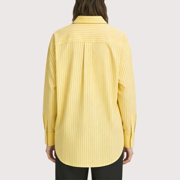 British style striped loose shirt